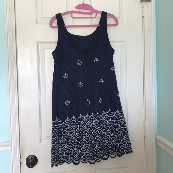 Lilly Pulitzer dress navy & white - Picture 2 of 4